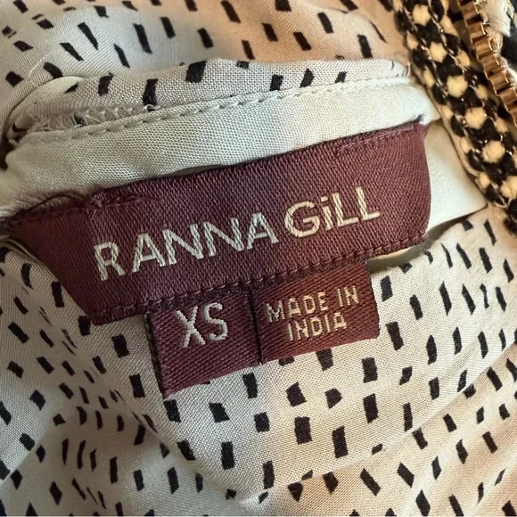 Anthropology Ranna Gill Cream Halter Maxi Dress with Black Floral Embroidery XS - Picture 9 of 12